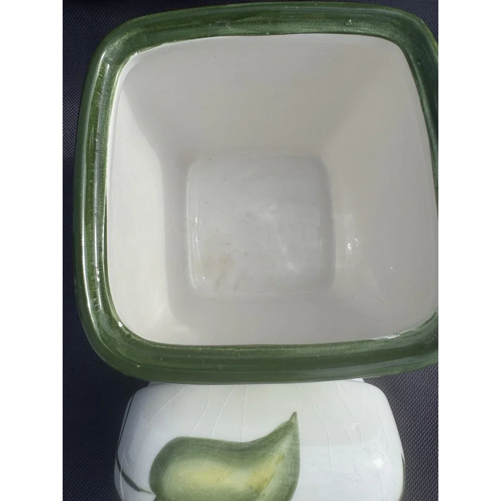 Harry & David Small Canister W Lid, Ceramic, Lady Bug, Bee, Dragonfly Sugar Tea